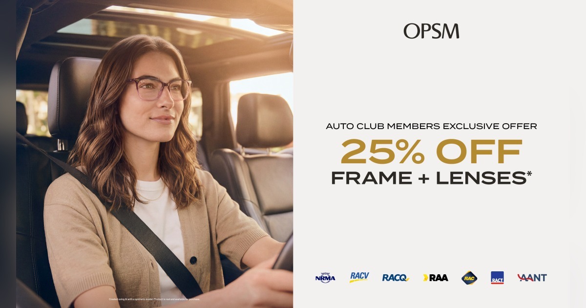 Auto Club Members Exclusive​​ Offer at OPSM